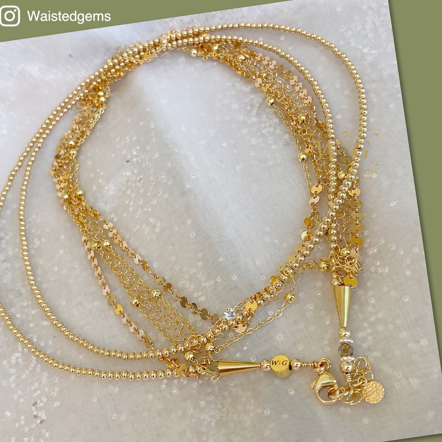 14k Gold Multi-Strand Belly Chain