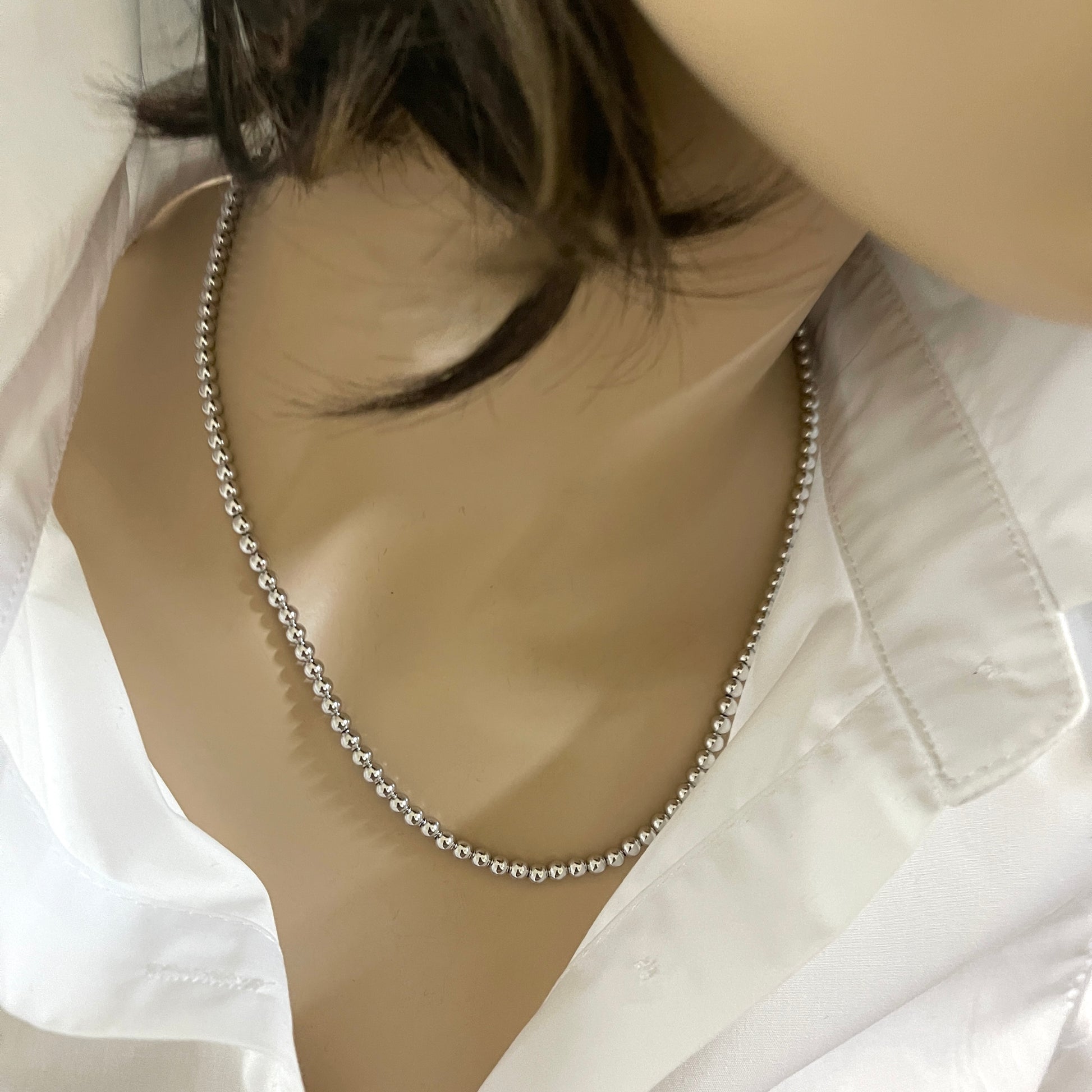 Signature 2pc Set Beaded Sphere Necklace and Bracelet