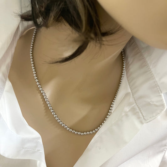 Signature 2pc Set Beaded Sphere Necklace and Bracelet