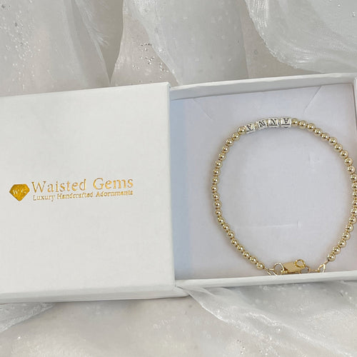 14k Gold Filled Name Bracelet – Lobster Clasp Chain Design