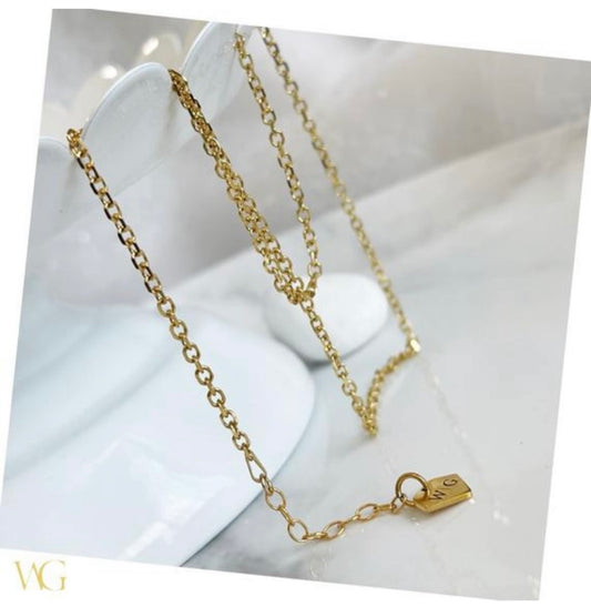 14k Solid Gold Diamond Cut Cable Waist Chain