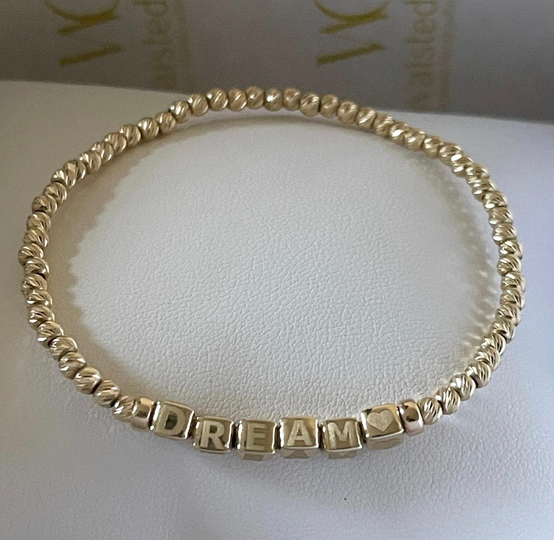 Personalized Name Bracelet letter beads detail