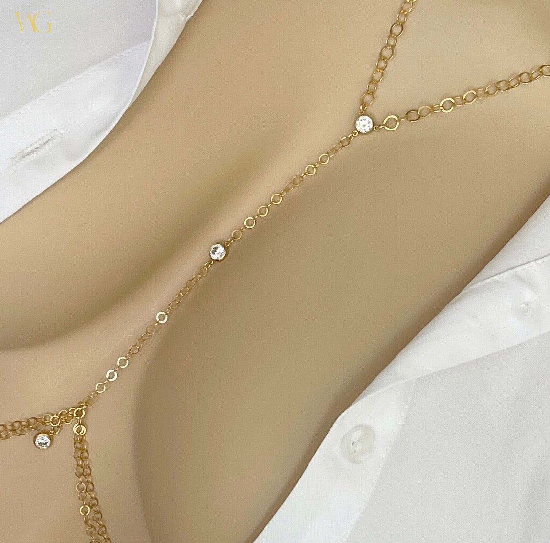 The White Topaz Body Chain