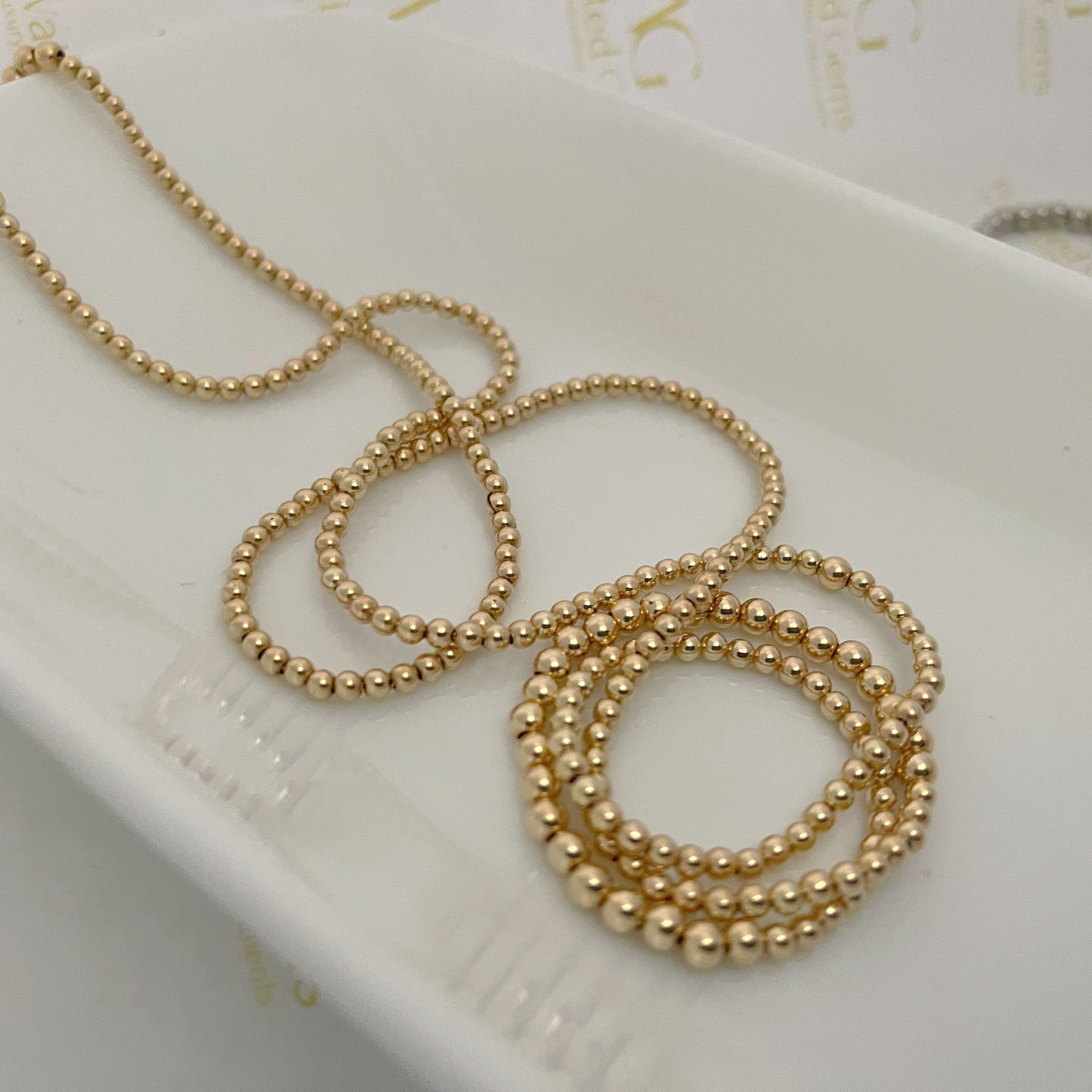 14k Yellow Gold Waist Bead on body