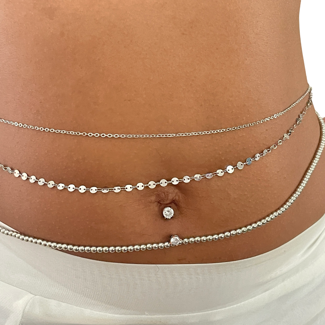 The 14k White Gold Waist Bead