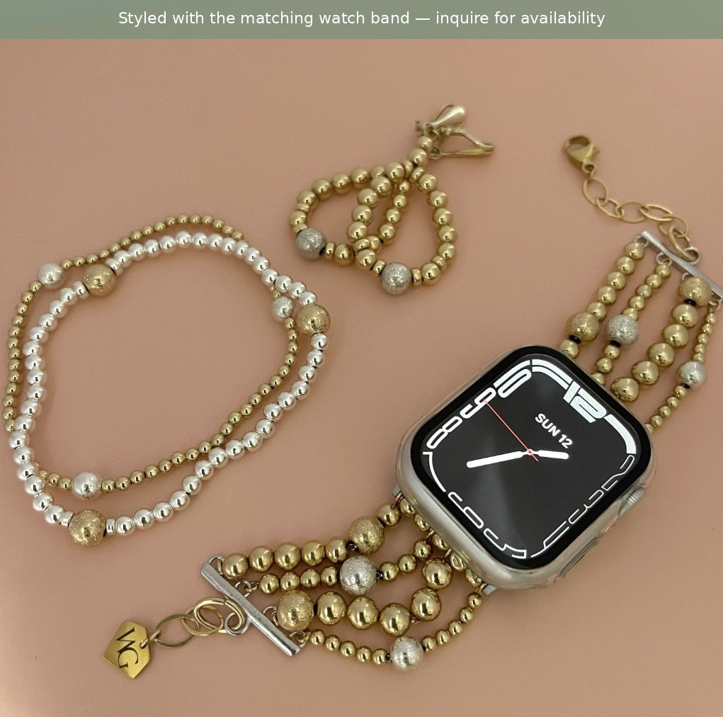 14k Gold Filled & Sterling Silver Stacking Bracelets – Two-Tone 3-Piece Set