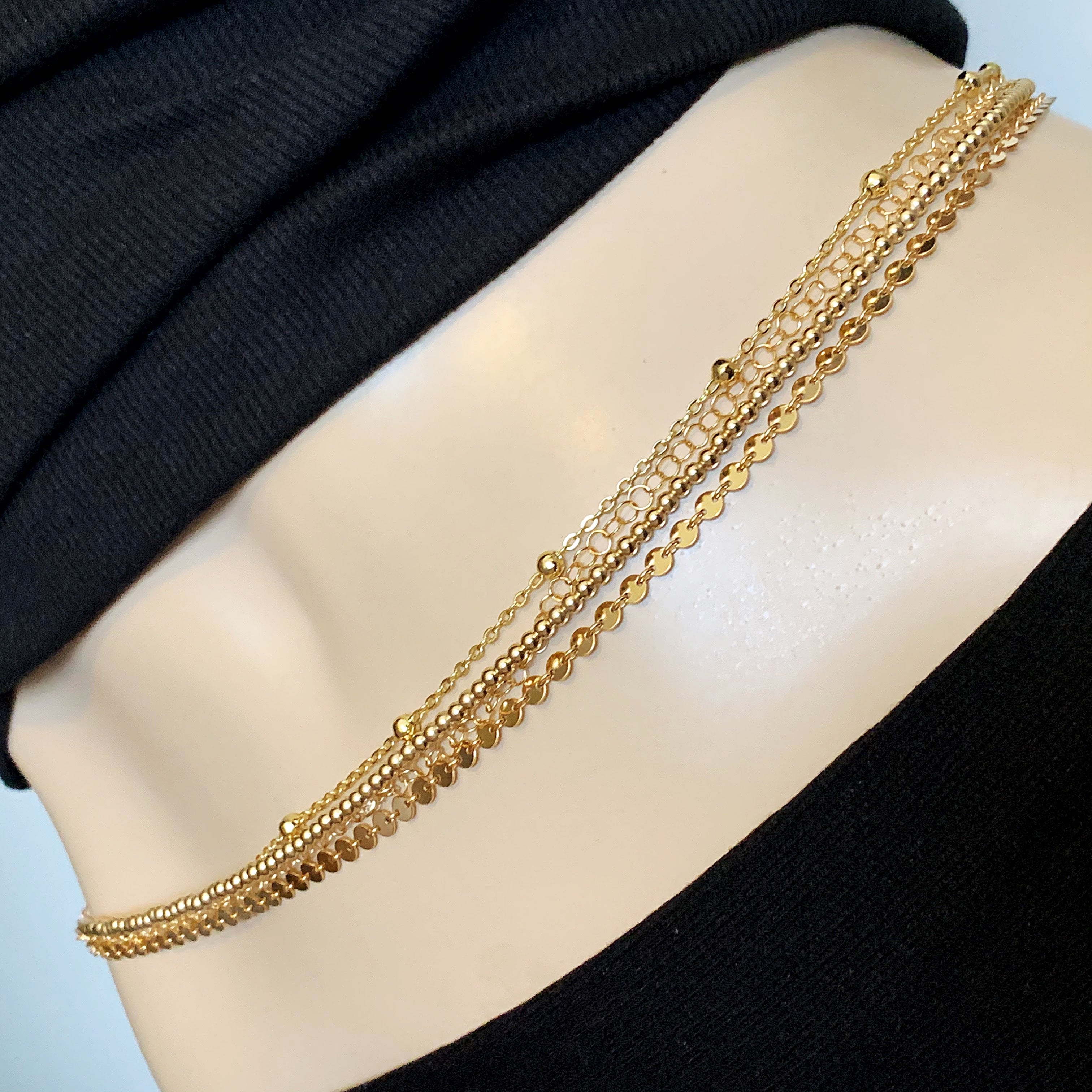 14k Gold Filled Multi -Strand Layered Waist Chain