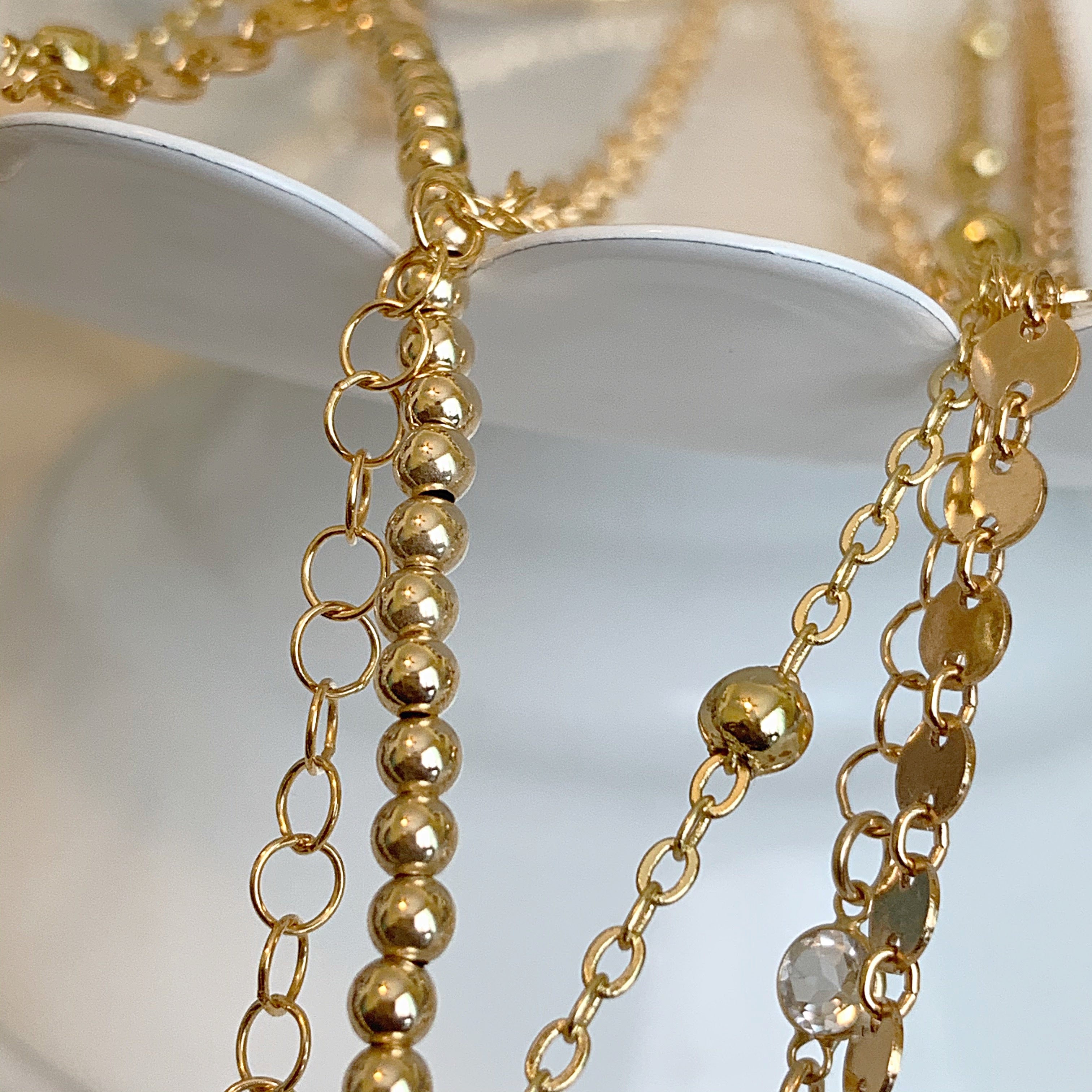 14k Gold Filled Multi -Strand Layered Waist Chain