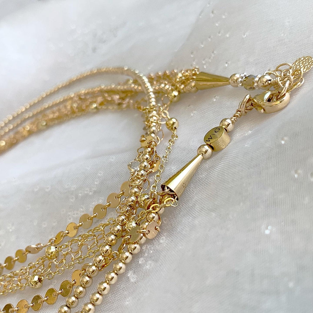 14k Gold Filled Multi -Strand Layered Waist Chain