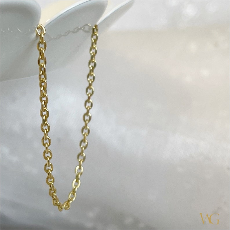 14k Two-Tone Diamond Cut Waist Bead detail