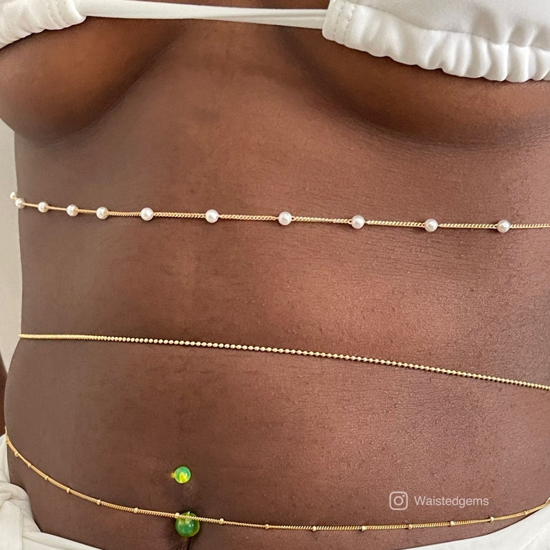 14k Yellow Gold Waist Bead