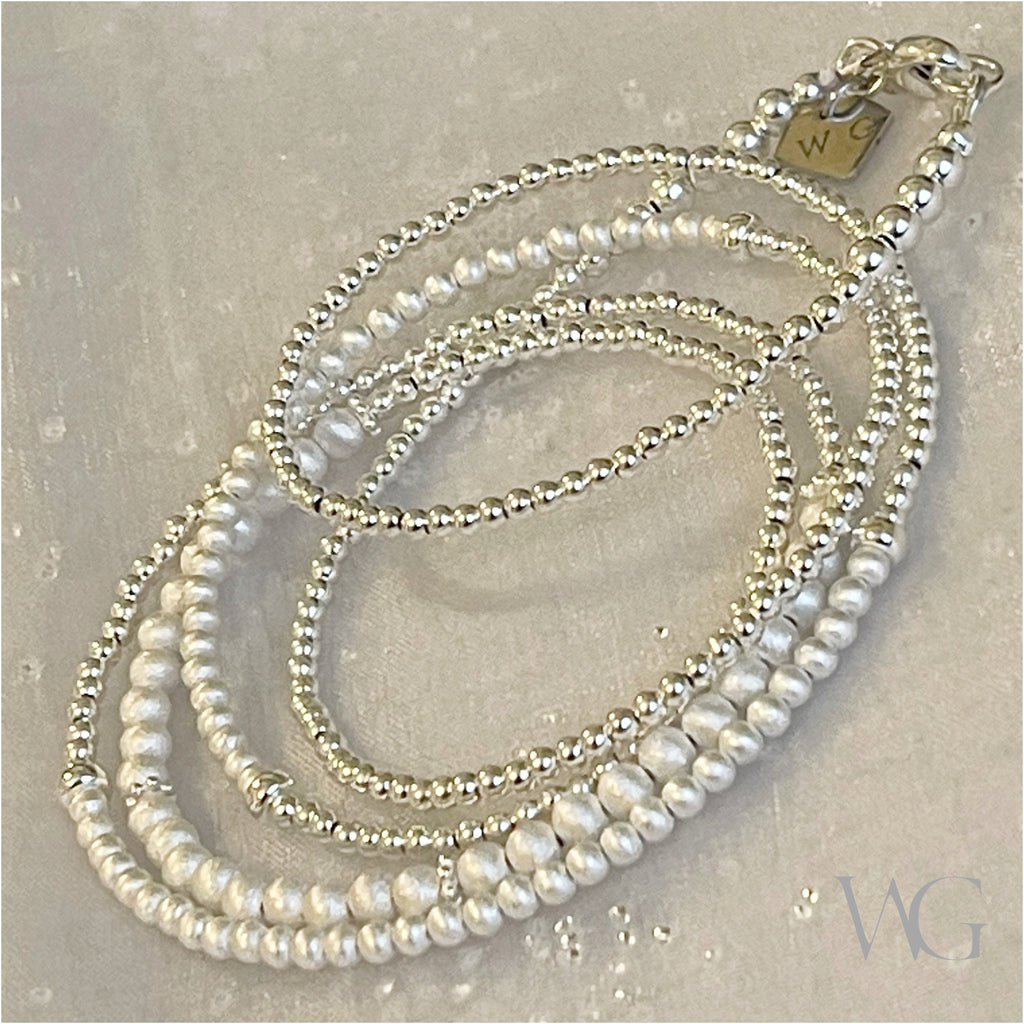 Sterling Silver Sandblast Waist Beads