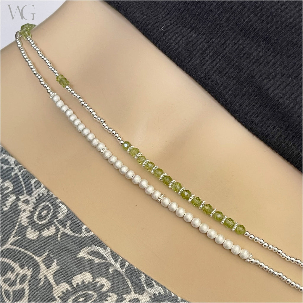 Sterling Silver Sandblast Waist Beads