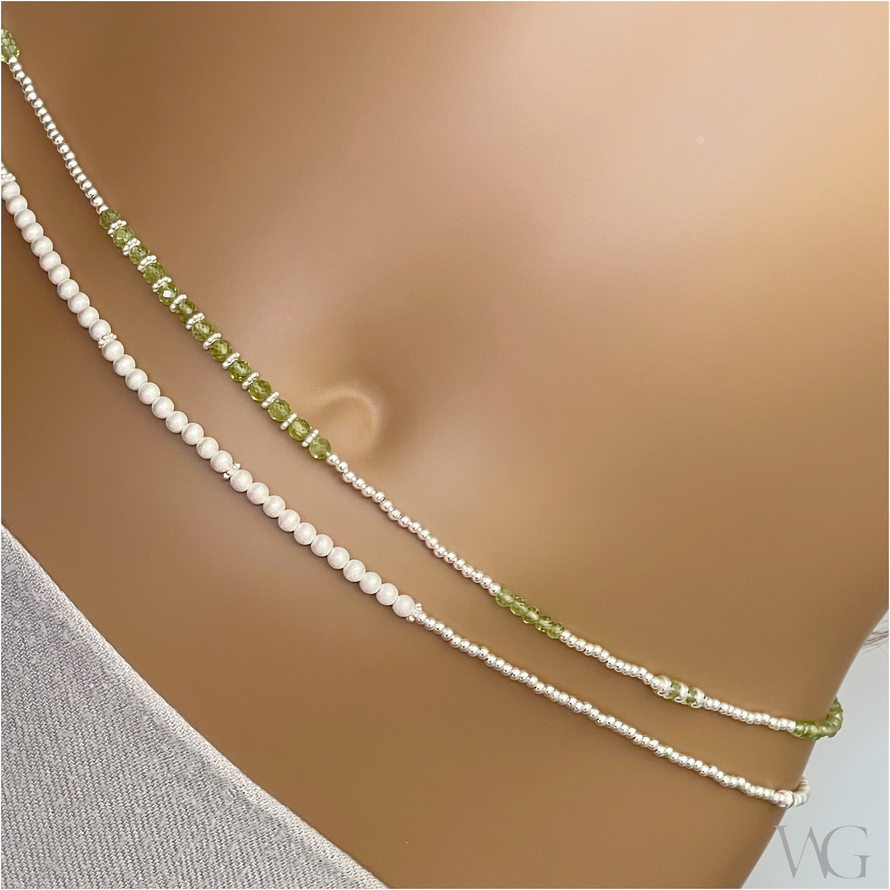 Sterling Silver Sandblast Waist Beads
