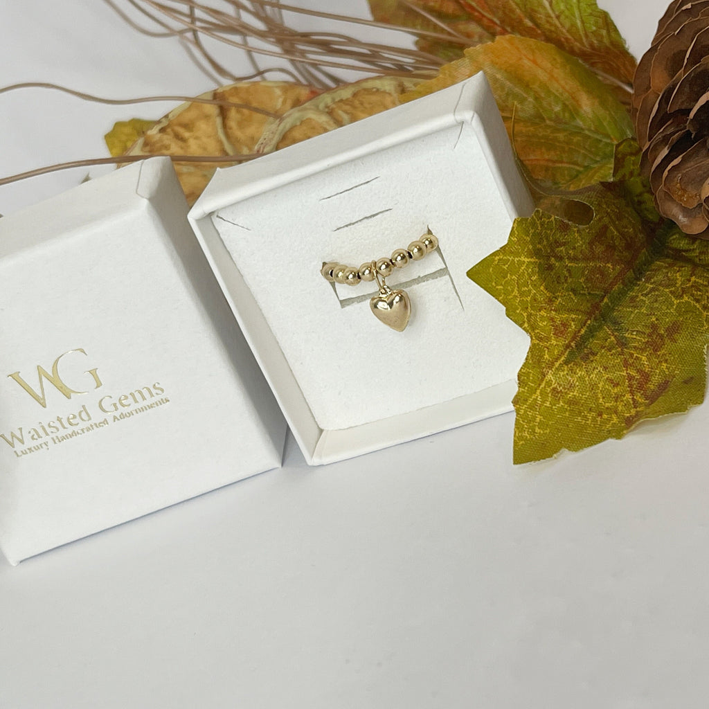 Gold Filled Heart Dangle Ring
