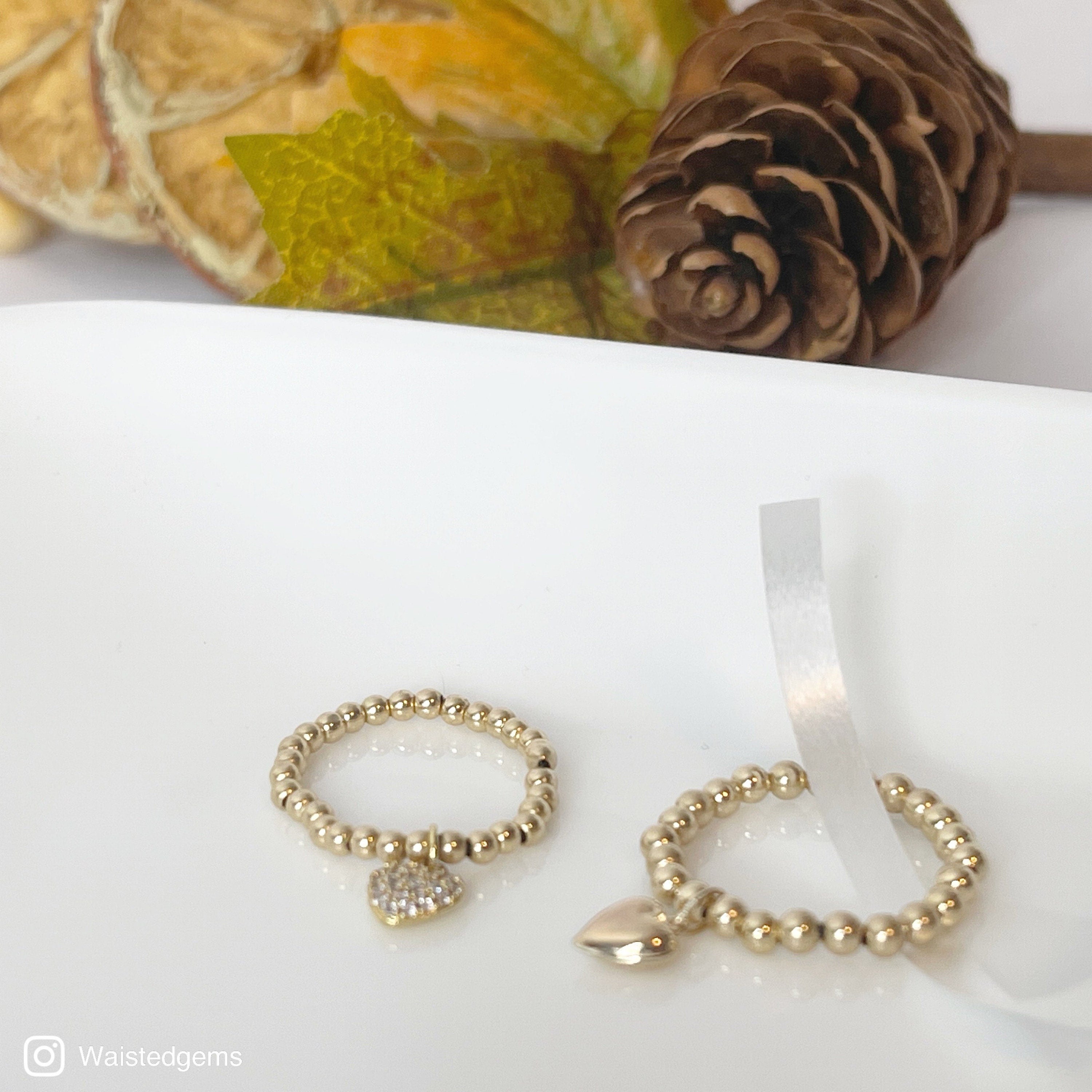 Gold Filled Heart Dangle Ring