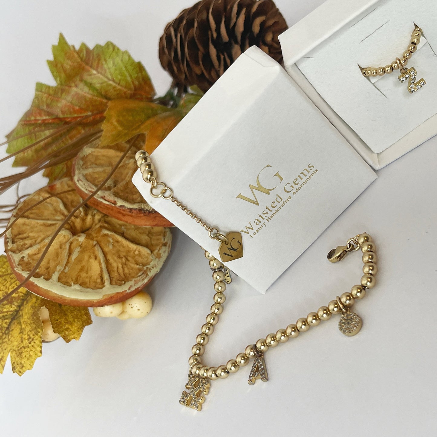 14k Solid Gold Diamond Initial Charm Ring detail