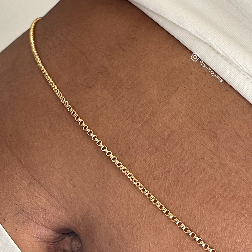 14k Gold Filled Waist Chain – Rolo Design