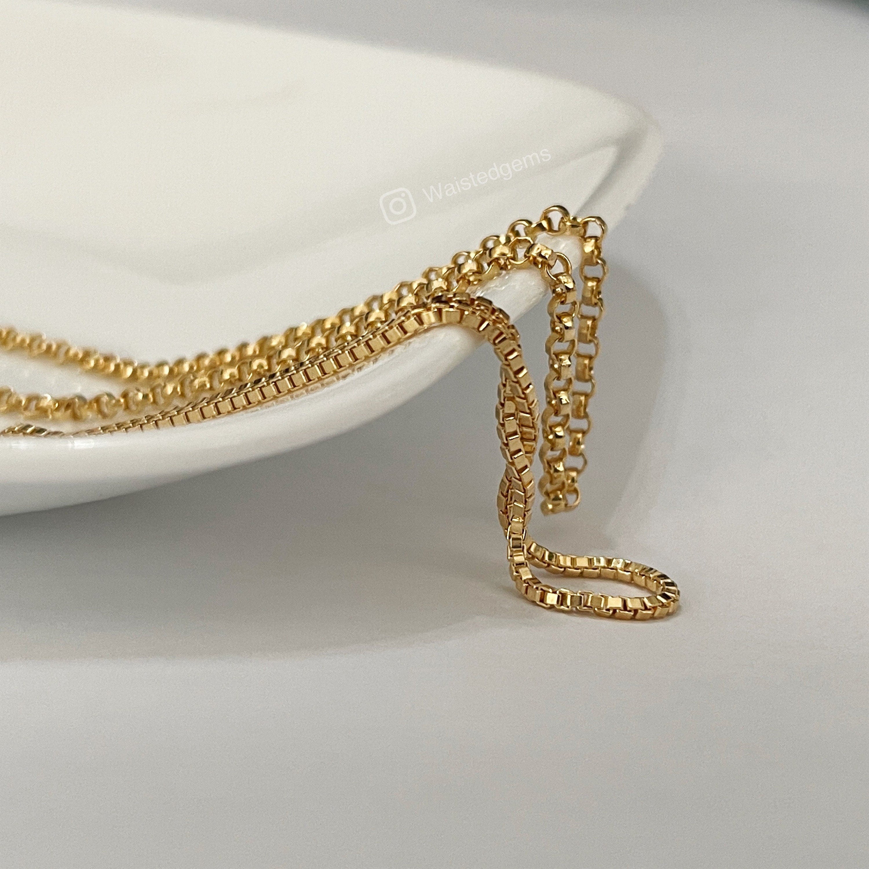 14k Gold Filled Waist Chain – Rolo Design