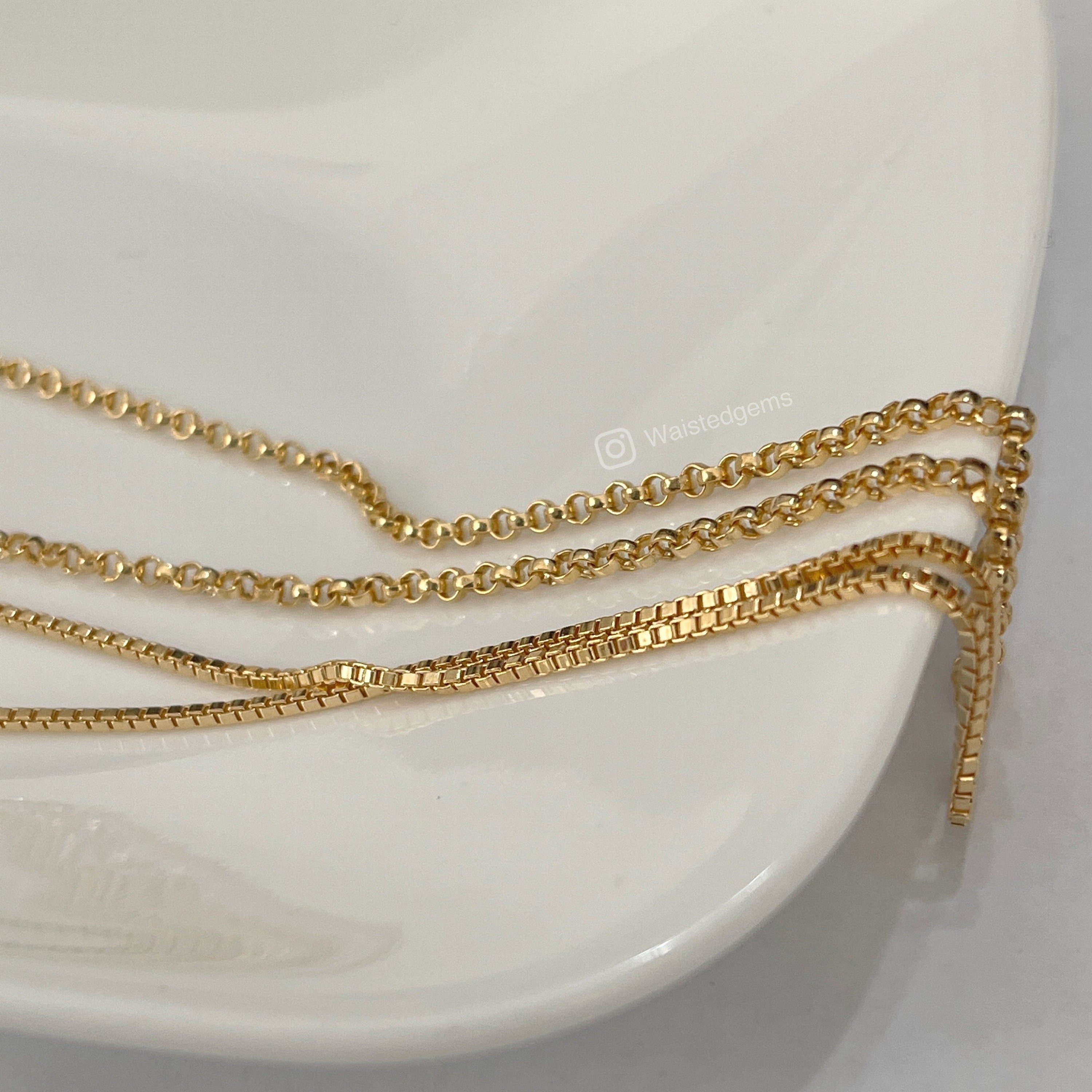 14k Gold Filled Waist Chain – Rolo Design