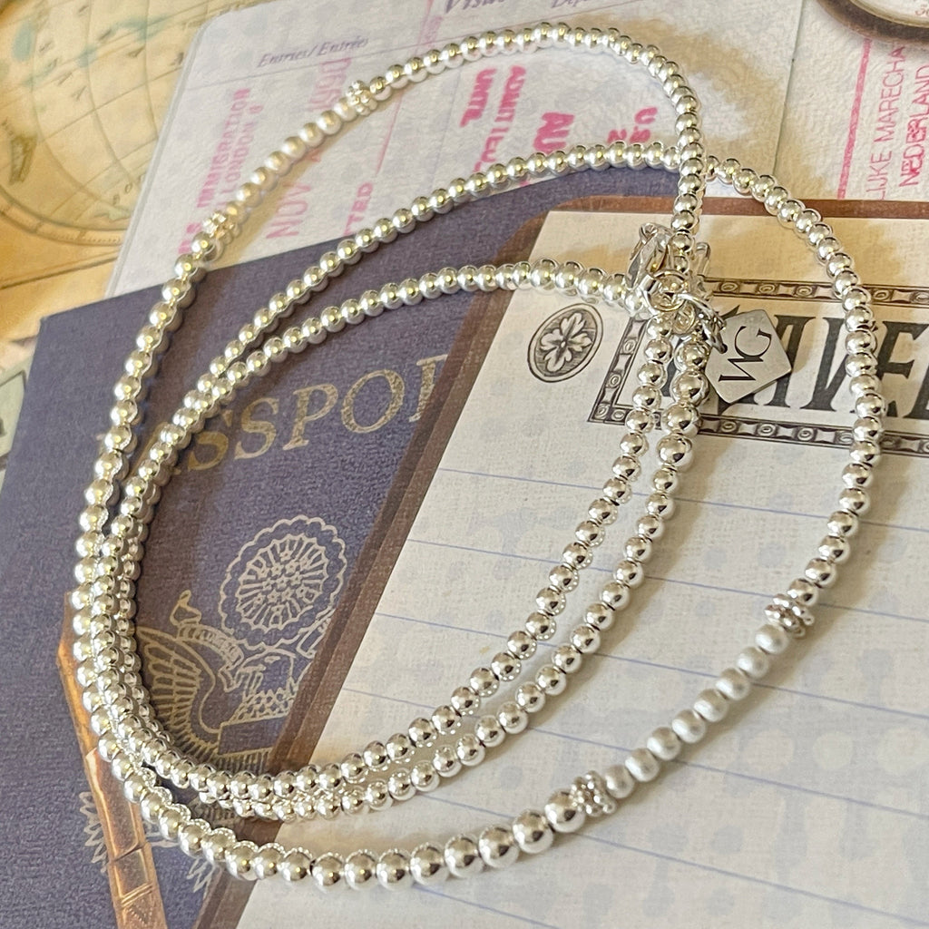 Sterling Silver Sandblast Waist Beads