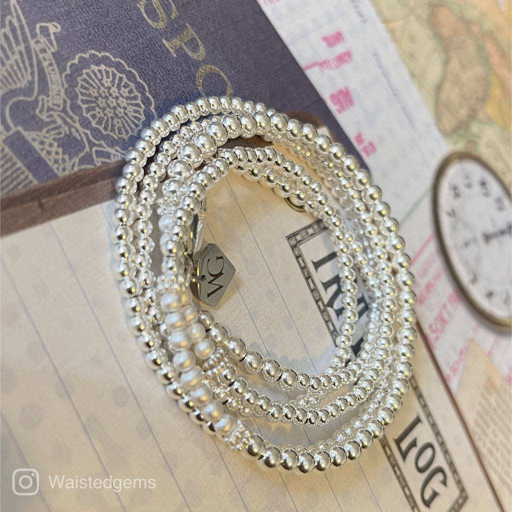 Sterling Silver Sandblast Waist Beads