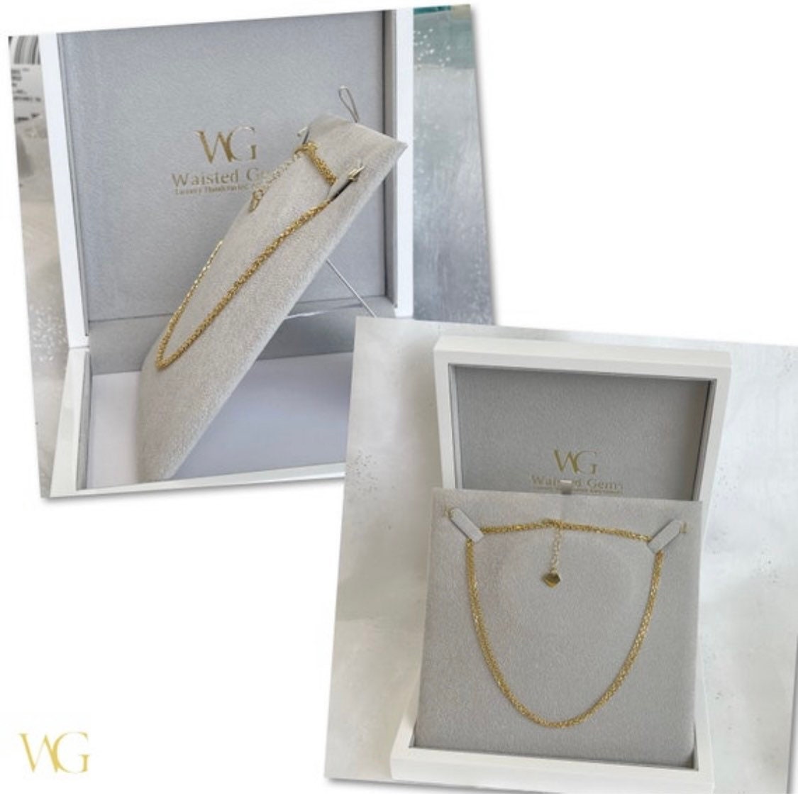 The 18k Solid Gold 1.8mm Diamond Cut Waist Chain