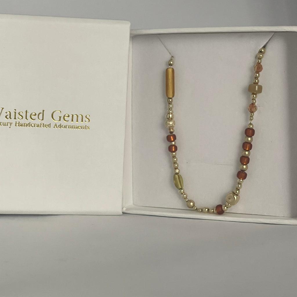14k Gold Filled Waist Chain – Beaded Crystal Detail