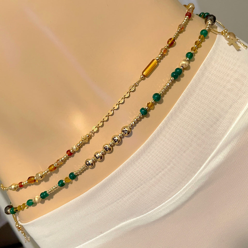 The Queen bespoke waist bead - historical reference photo 4
