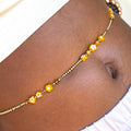 14k Gold Filled Waist Beads – Flower Detail