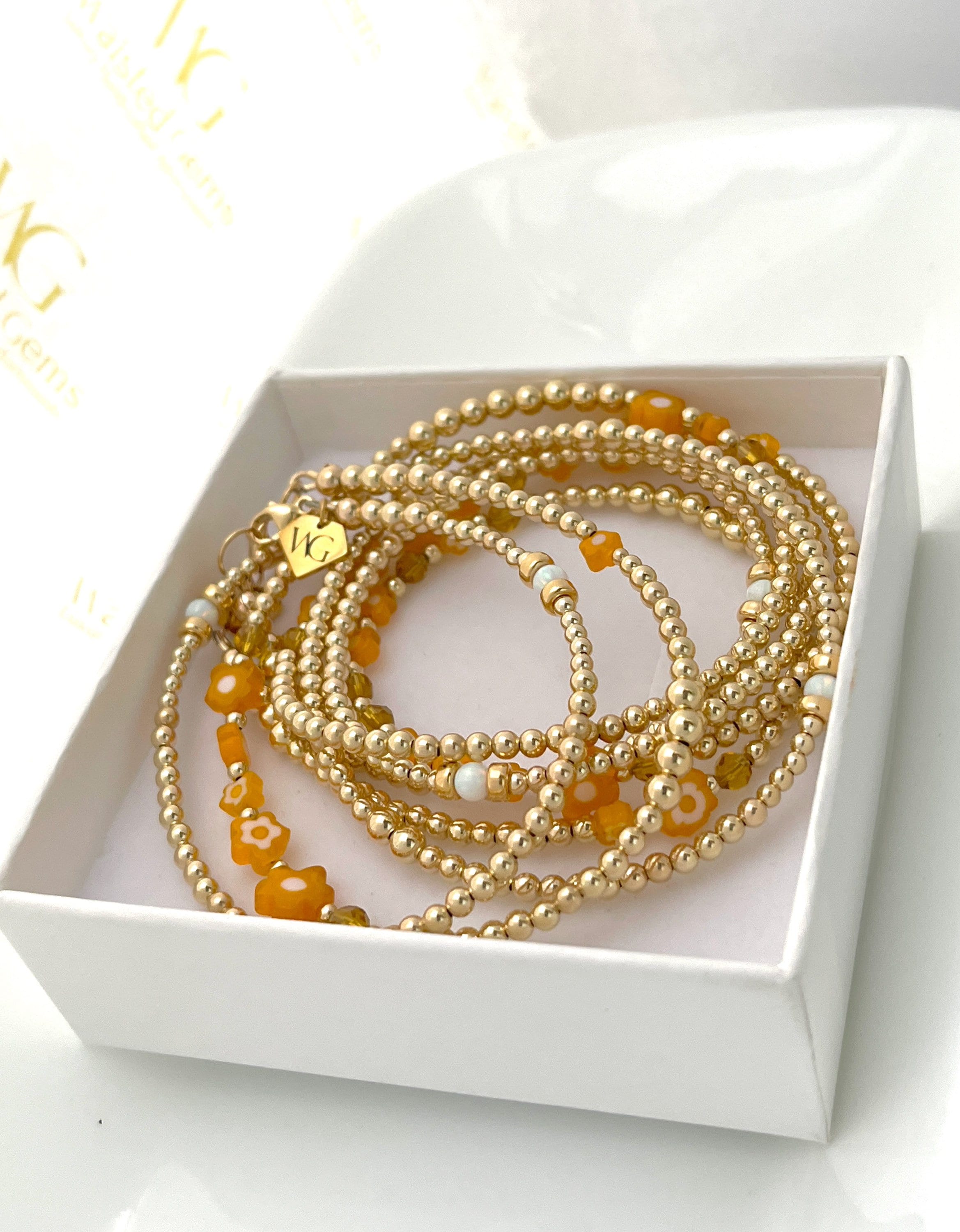 14k Gold Filled Waist Beads – Ethiopian Opal Accent