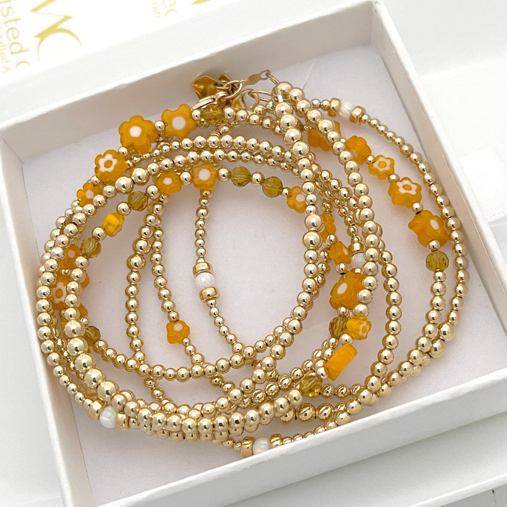 14k Gold Filled Waist Beads – Ethiopian Opal Accent