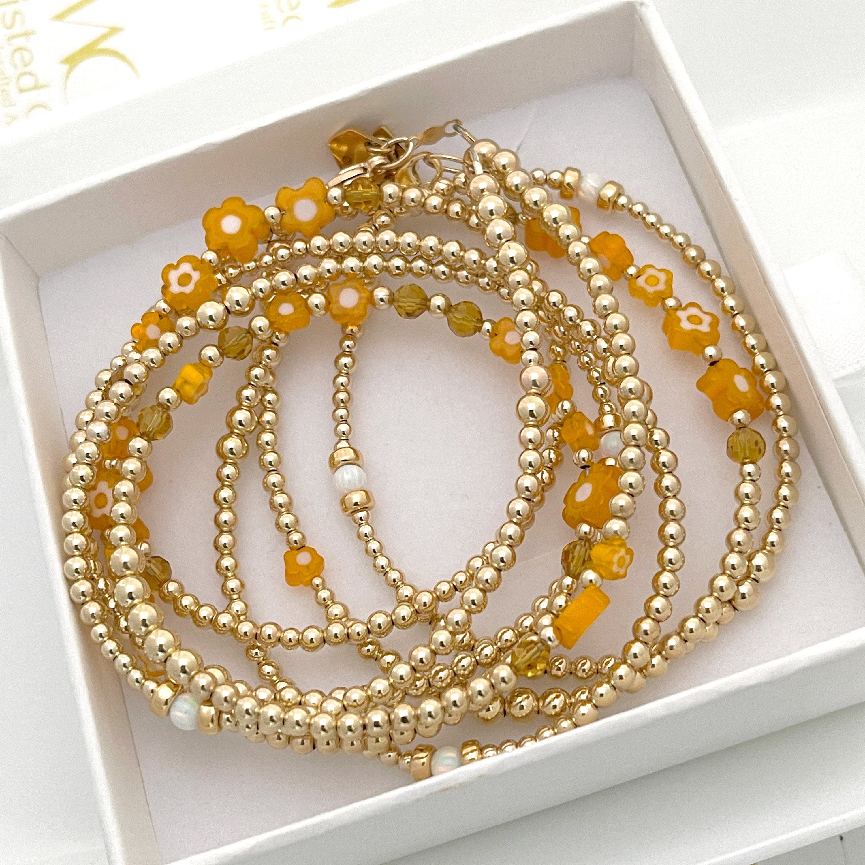 14k Gold Filled Waist Beads – Ethiopian Opal Accent