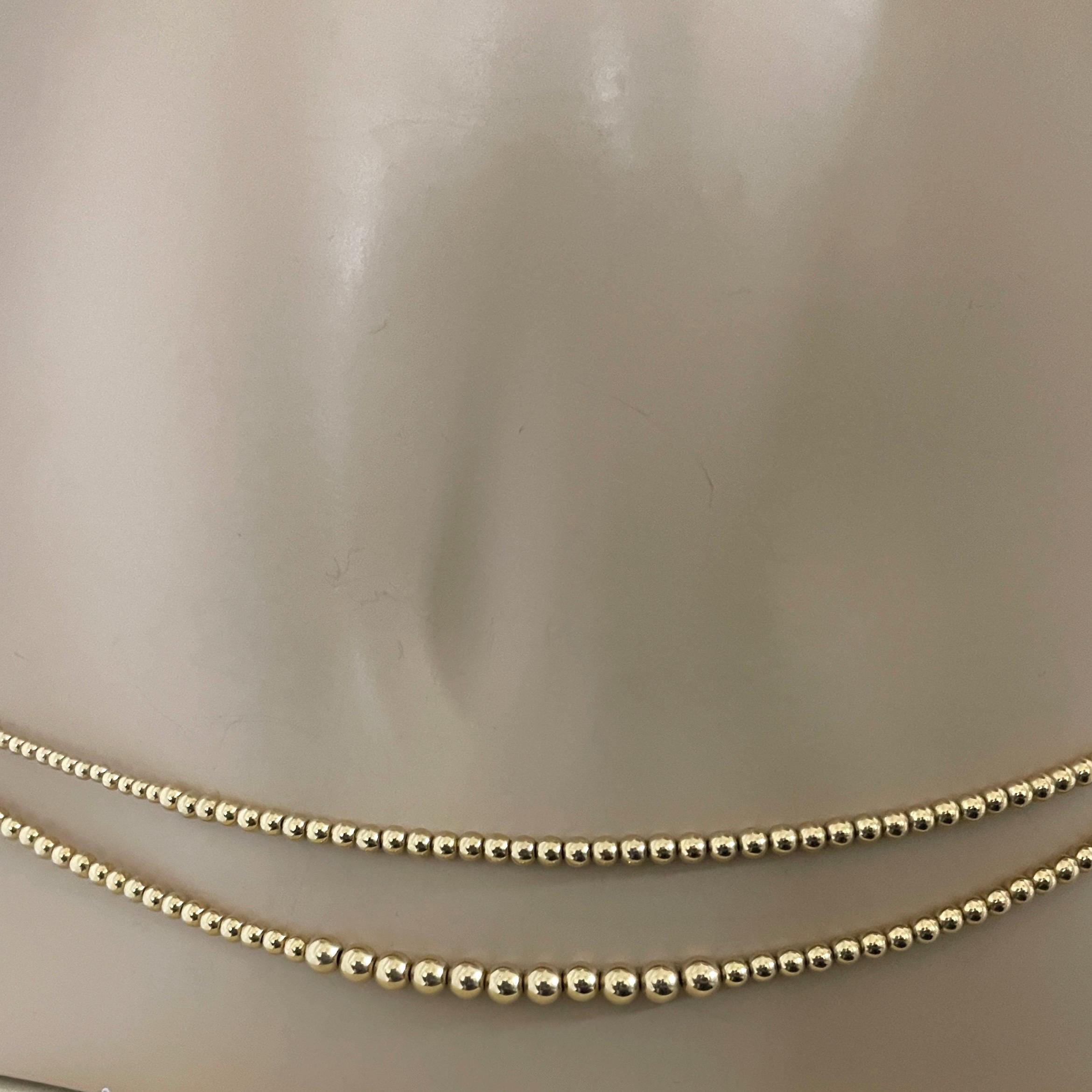 Gold D Strand Waist Bead Set | Gold Waterproof Belly Chain | Double African Waist Beads | Belly Chain | Waisted Gems | Gift for Her