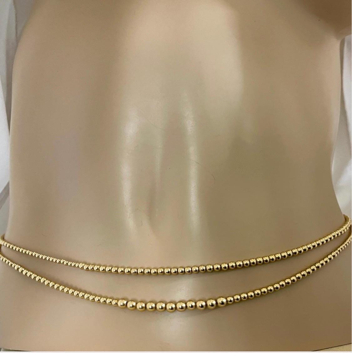 14k Gold Filled Double-Strand Waist Beads