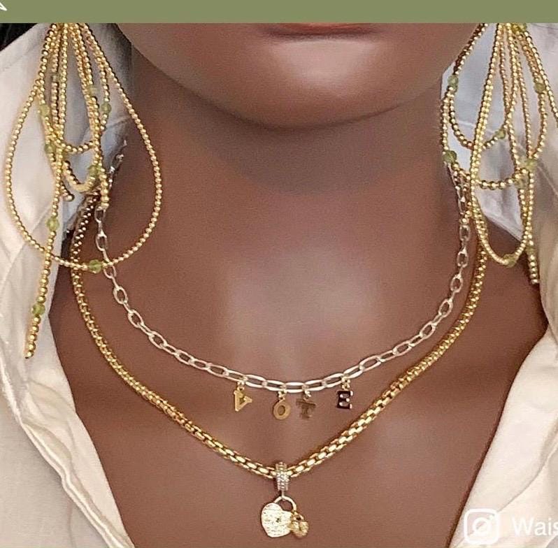 14k Gold Rounded Box Chain Bracelet - Venetian Style
