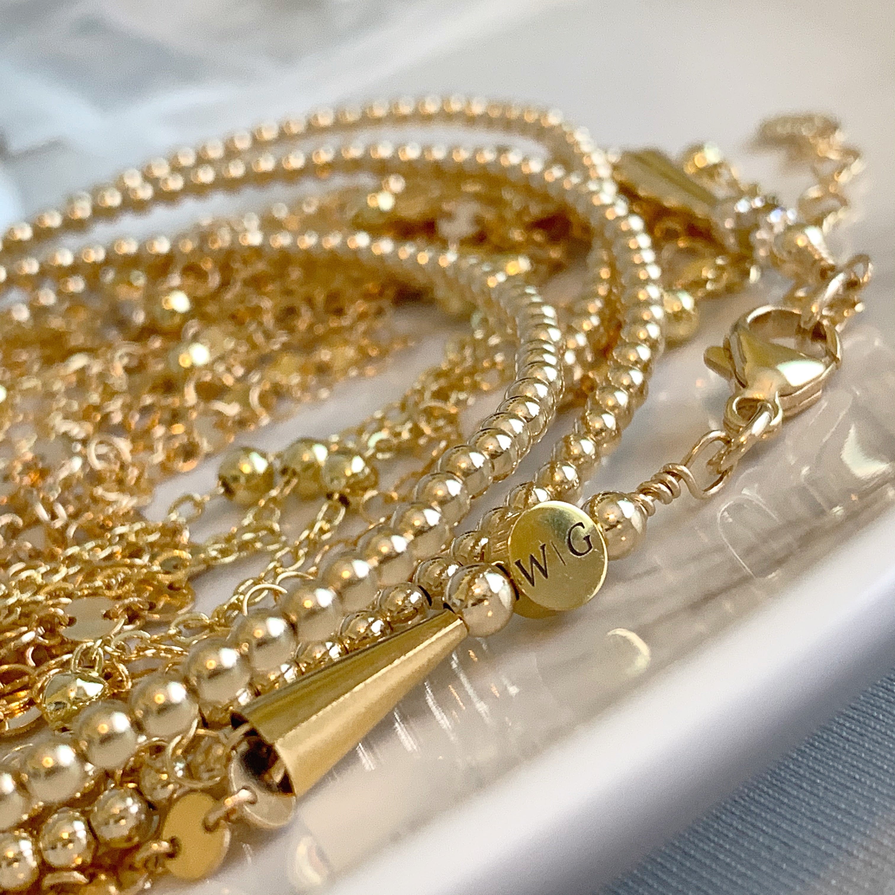 14k Gold Filled Multi -Strand Layered Waist Chain