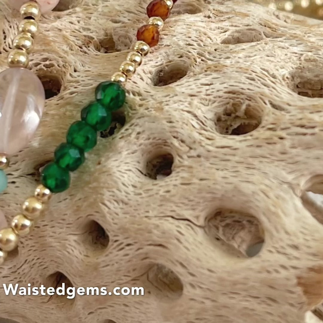 14k Gold Filled Waist Beads – Custom Gemstone Design
