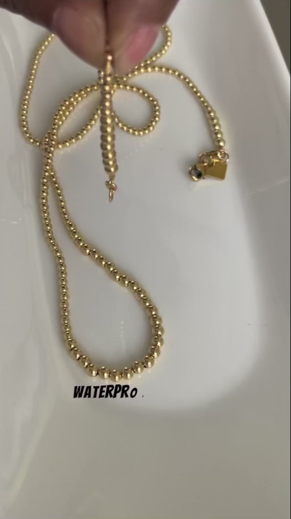 14k Gold Filled Waist Chain – Dainty Beaded Design