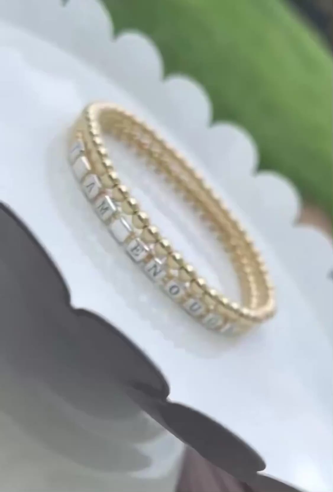 14k Gold Filled Name Bracelet – Custom Stretch Design