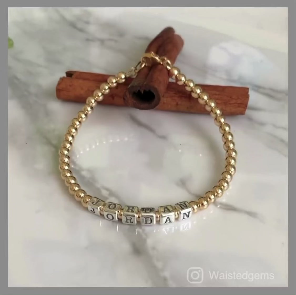 14k Gold Filled Name Bracelet – Lobster Clasp Chain Design