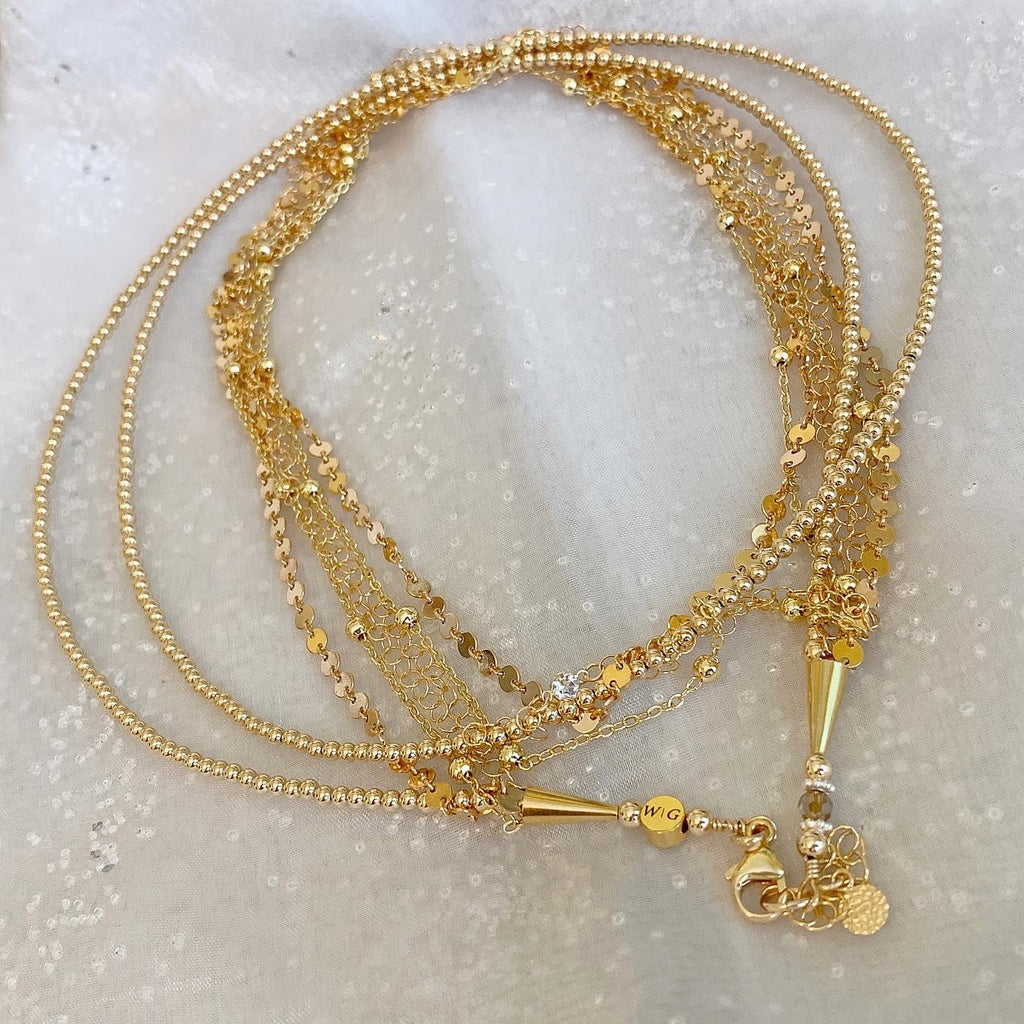 14k Gold Filled Multi -Strand Layered Waist Chain