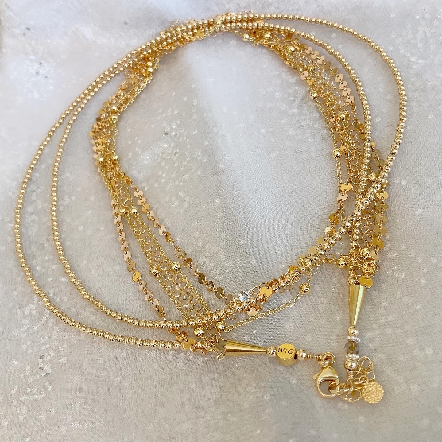 14k Gold Filled Multi -Strand Layered Waist Chain