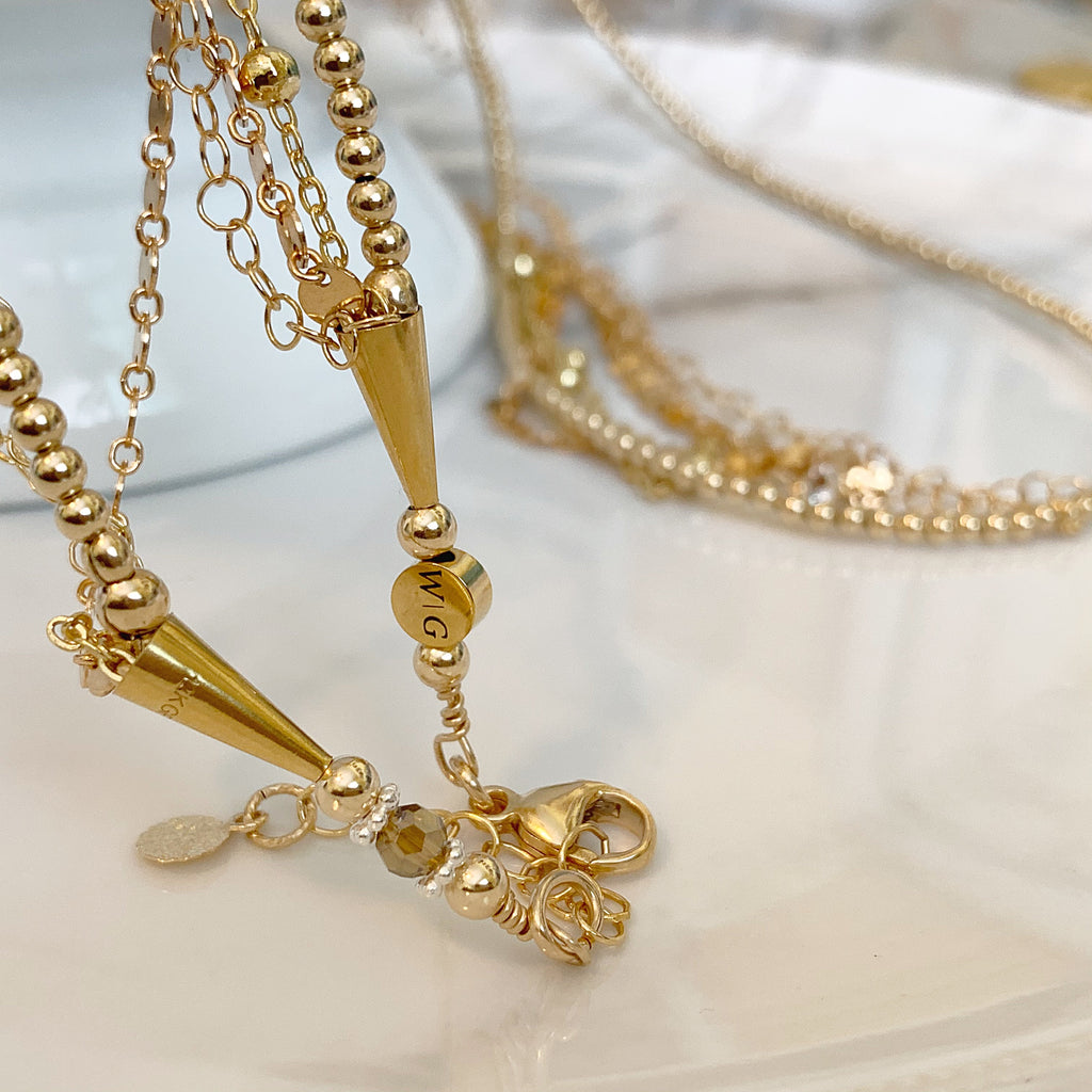 14k Gold Filled Multi -Strand Layered Waist Chain
